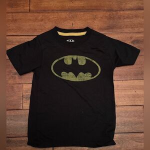 Boys Black & Yellow Batman Logo T-Shirt Superhero Tee Shirt 4T